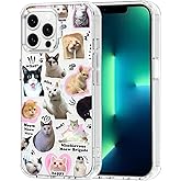 MOSNOVO Case for iPhone 13 Pro Max, [Buffertech 6.6ft Military-Grade Drop Protection] [Anti Peel Off Tech] Clear TPU Bumper Phone Case Cover Design - The Cat Brigade