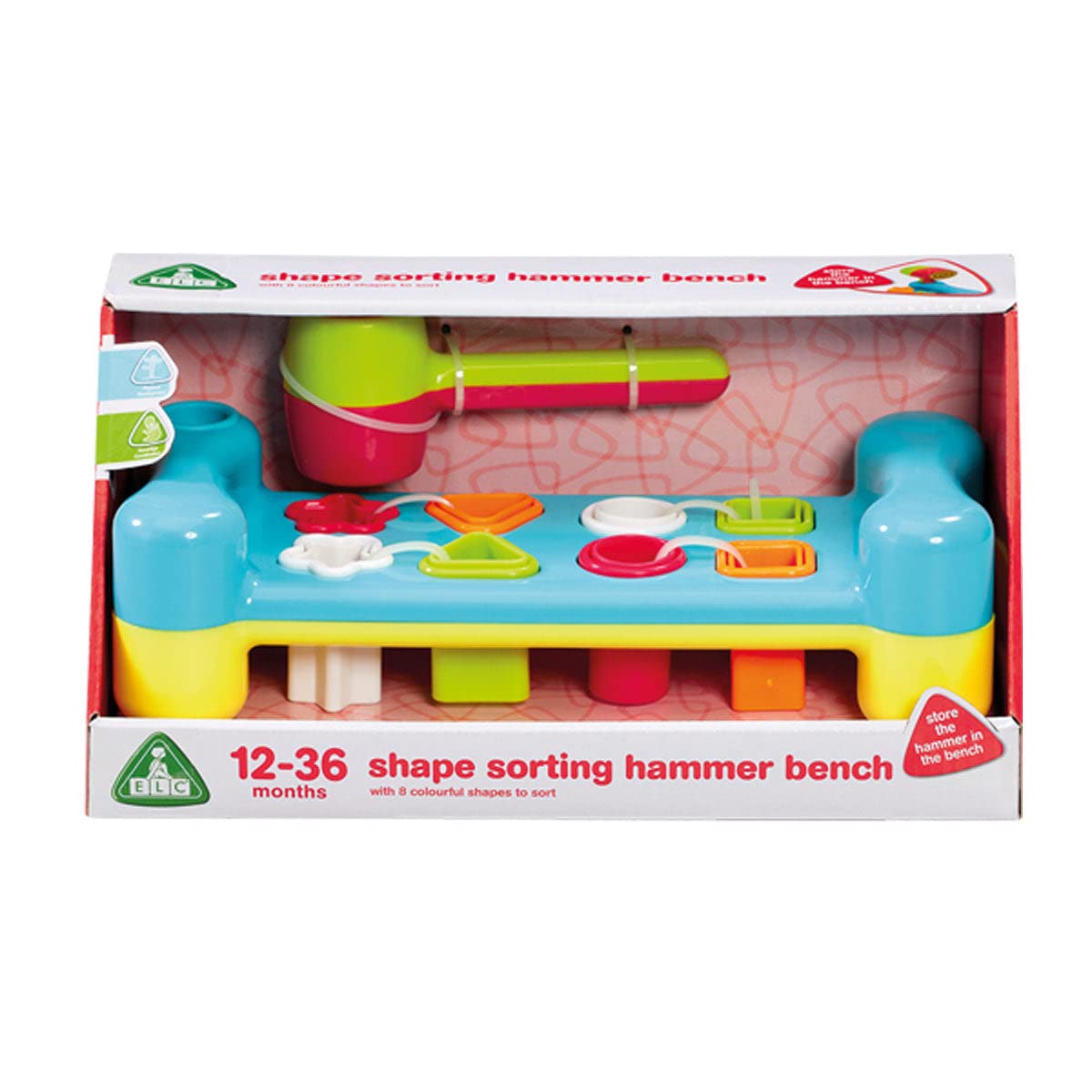 Early Learning Centre Shape Sorting Bench From 12 To 36 Months - Shapes Kids Activity Toy