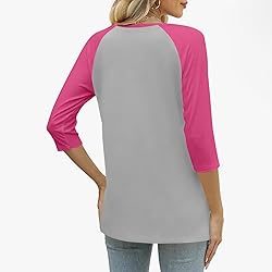 Womens 3/4 Sleeve Tops and Blouses Plus Size