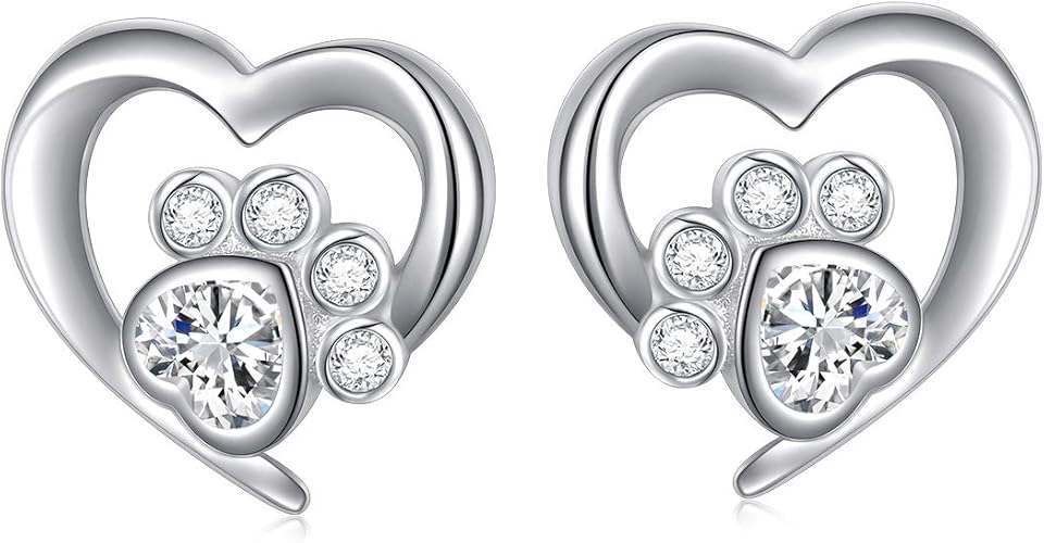 S925 En Argent Sterling Mignon Coeur Blanc Cz Chat Chiot Patte Impression Boucles D Oreilles Pour Les Femmes Amoureux Des Animaux Goujons De Patte Amazon Fr Bijoux S925 En Argent Sterling Mignon Coeur Blanc Cz Chat Chiot Patte Impression Boucles D Oreilles Pour Les Femmes Amoureux Des Animaux Goujons De Patte Amazon Fr Bijoux