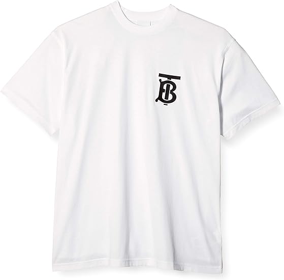 Amazon バーバリー Emerson Tb Tシャツ 100 Cotton メンズ White 日本 Tシャツ カットソー 通販