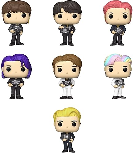 Amazon.com: Funko Pop! Rocks BTS Set of 7 - Dynamite-RM, Dynamite