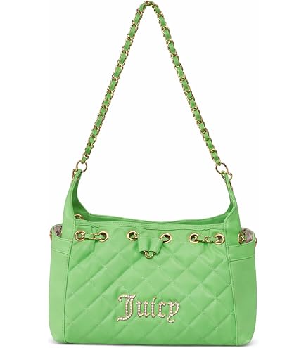 Amazon.com: Juicy Couture Quilted Logo Print Satchel Handbag with