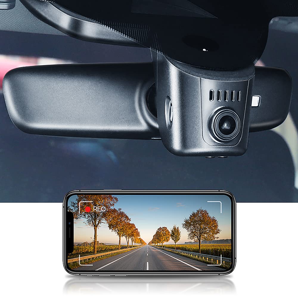 FITCAMX Dash Cam Suitable for Audi A3 A4 A5 A6 A7 A8 Q2 Q3 Q5 Q7 Q8 R8 RS e-tron GT 2019-2024 All Series (Model A), 4K Front Dashcam with WiFi, G-sensor, 64GB Card