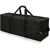 AdeaBag 36'' Sports Duffle Bag - Extra Large Travel Duffel Tote Bag Gym Overnight Weekender Shopping Christmas Tree Bag with 2-Way Durable Zippers Water Resistant, Black, 1 Pack