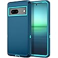 I-HONVA for Google Pixel 7 Case Shockproof Dust/Drop Proof 3-Layer Full Body Protection [Without Screen Protector] Rugged Heavy Duty Cover Case for Google Pixel 7 2022,Turquoise
