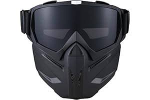 BROYEUR Paintball Mask Anti Fog, Full Face Tactical Mask Goggles Detachable for Motorcycle Cycling Skiing Halloween CS Game Cosplay