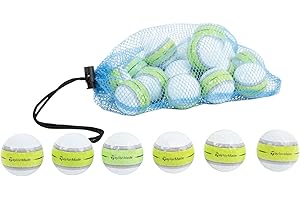 Clean Green Golf Balls Recycled and Used Golf Ball Mix for TaylorMade Tour Response 2022 Stripe - includes Recycled Golf Balls (Different Stripe Colors) and Reusable Drawstring Bag