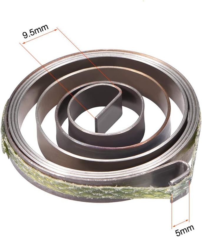 sourcing map Drill Press Spring Drill Press Quill Feed Return Coil Spring Assembly Spring Steel Chemical Blackening Finish 680mm Expand Long 36x6x0.65mm 2 Pcs - Image 5