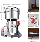 LEJIEYIN 1000g Electric Stainless Steel Cereal Mill High Speed Grinder 2400W view 5