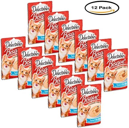 PACK OF 12 - Hartz Delectables 1.4 oz Tuna/Shrmp Bisque