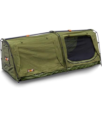 Amazon.com : KODIAK CANVAS 1-Person Canvas Swag Tent with Sleeping