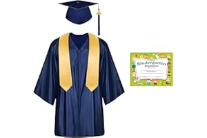 FIHCH Kindergarten Graduation Cap and Gown with 2024 Tassel,Graduation Stole and Certificate for Childs