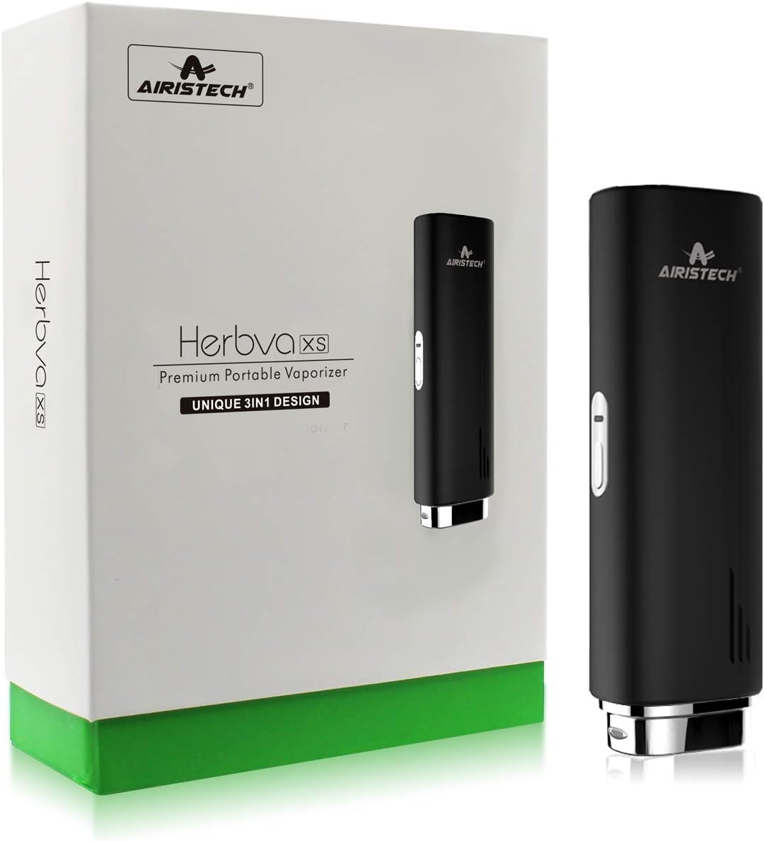 Airis Herborn Dry Herb Vaporizer, Isolated Airflow, Magnetic Mouthpiece, Ceramic Chamber, Vibration Alert, 2200mAh Capacity Battery, Metal Design Vaporiser