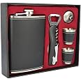 Cantil De Bolso Porta Bebida Whisky Preto Liso