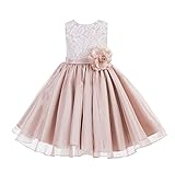 ekidsbridal Lace Organza Junior Flower Girl Dress