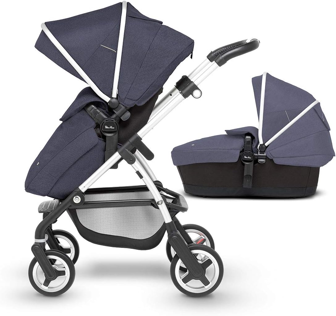 Silver Cross Wayfarer Pushchair and Carrycot, Midnight Blue Amazon.co