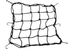 VGEBY1 Bike Luggage Net Cover, Bicycle Carry Cargo Net Luggage Mesh Web with 6 Hooks for Bike Storage