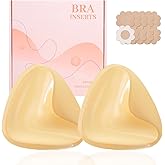 Moulyan Push up Sticky Pads Bra Inserts,Double Sided Sticky Inserts Bra,Sticky Bra Inserts,Instant Adhesive Bra