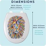 Croydex Steven Brown Lewis McZoo Flexi-Fix White Toilet Seat view 8