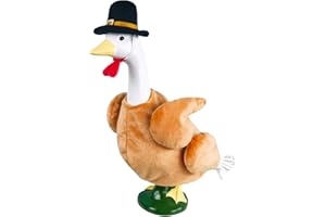 HALSHI Turkey Porch Goose Outfits for 23 Inch Lawn Statue, Funny Costume for Plastic/Cement Goose Statue, Seasonal Fall Thanksgiving Sculpture Clothes for Garden Yard Patio Party Decoration