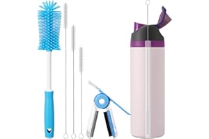 Palksky Water Bottle Cleaning Kit, Brush and Straw Cleaner for Owala, 5 PCS