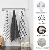 Penguin Home Set of 3 100% Cotton Kitchen Towels 50x70 cm Black White view 2