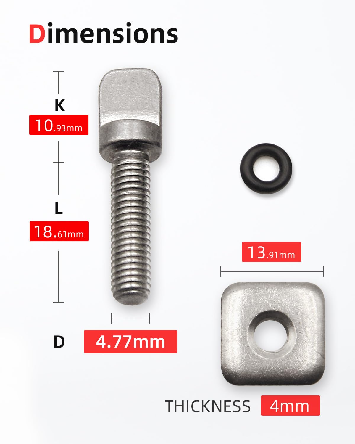 Abahub SUP Paddle Board Fin Screws 3 or 6 Pack - 316 Stainless Steel Replacement Fins Box Screw and Plate with Extra O Rings for SUP Inflatable Stand Up Paddleboard Surfboard Longboard