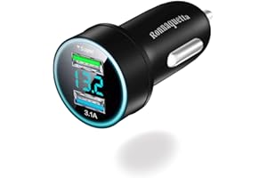 Ronnaquetta Car Charger Voltage Display Phone Car Charger Wide Voltage USB Car Charger Fast Charge Cigarette Lighter USB Char
