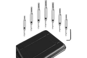 CCTSA Self Centering Drill Bit Set for Hinges, Center Drill Bits VIX Bit Set for Wood Woodworking Door Window Cabinet Hinge Total 9 PCS