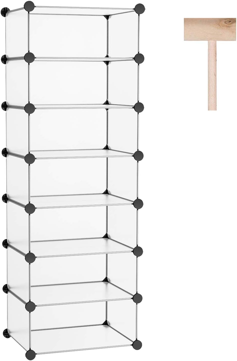 bedroom shoe storage on Amazon Com C Ahome 7 Tier Shoe Rack 14 Pairs Plastic Shoe Shelves Space Saving Shoe Storage Organizer Units Modular Closet Cabinet Ideal For Bedroom Living Room Entryway Hallway 16 2 L 12 2 W 48 H White