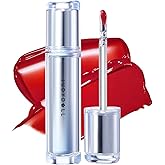 JUDYDOLL Ice Watery Lip Gloss, Moisturizing Liquid Lipstick with Hyaluronic Acid & Collagen, Non-sticky, No transfer Long-lasting Mirror Lip Glazes with Iron Applicator (#07 Cherry Fizz, 2.4 grams)