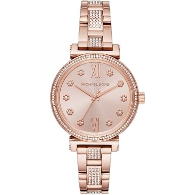 Michael Kors Damen Analog Quarz Uhr mit Edelstahl Armband MK3882