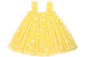 AGQT Baby Girls Daisy Tutu Dress Sleeveless Tulle Dresses Size 9M-4T