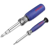 WORKPRO 6-in-1 Basic &amp; 4-in-1 Electronics Screwdriver/Nut Driver Set Tool Confort Grip, 2PCS Portable Screw-driver, 8 Basic &amp; Precision Bits (Philips/Slotted), 2 Nut Driver Sizes