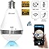 JBonest 1080P WiFi Camera Light Bulb Panoramic Camera with IR Motion Detection, Night Vision, Two-Way Audio, Cloud Service for Home, Office, Baby, Pet Monitor