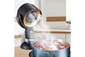 ANRICOM Portable Range Hood with 2 Speed Exhaust Fan,Removable and washable Filter, Large Oil Collection Cup,Wireless Desktop Kitchen Range Hood for Indoor BBQ,Hot Pot Camping Trips Home