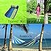 OLIDEAR Wide Hammock Cotton Soft Woven Bed for Supreme Comfort Fabric Travel Camping Hammock for Backyard, Porch, Outdoor or Indoor Use (Green & Blue Stripes)