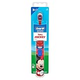 Oral-B Kid's Battery Toothbrush Featuring Disney's Mickey Mouse, Soft Bristles, for Kids 3+