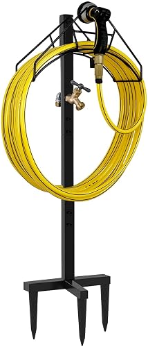 Artigarden Freestanding Outdoor Garden Hose Holder Stand with Brass ...