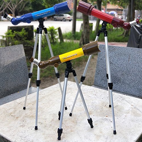 Youtop Educational Astronomical Telescope Toy Adjustable 40/60/80X w/ 2-Section Tripod for Kids Yellow