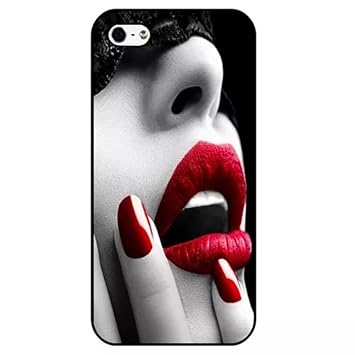 Amazon ノーブランド 赤リップおしゃれiphonexケーススマホカバー