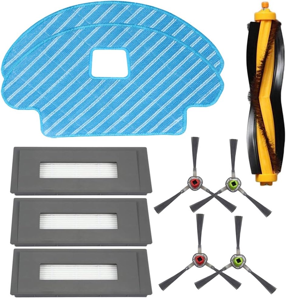 HKCH Replacement Parts for ECOVACS DEEBOT OZMO 930 Robotic Vacuum Cleaner-Sponge Filter & High Efficiency Filter Side Brush Main Brush Mop Cloth: Home & Kitchen