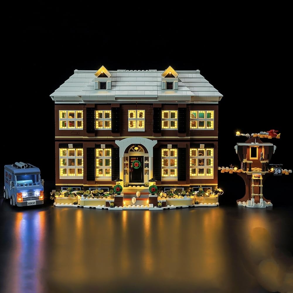 Photo 1 of **MISSING SOME PIECES**Nitemode Compatible with Lego 21330, Upgraded Home Alone Building Model Set,No Model (Window Light Edition)