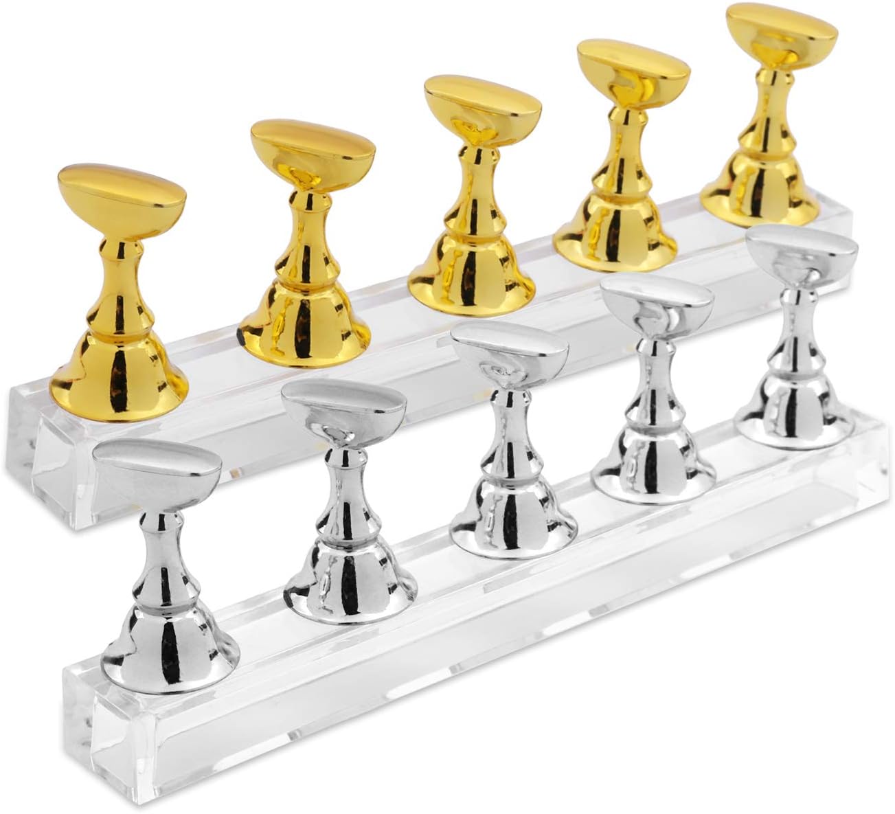 MWOOT False Nail Tips Holder Practice Training Display Stand,Acrylic