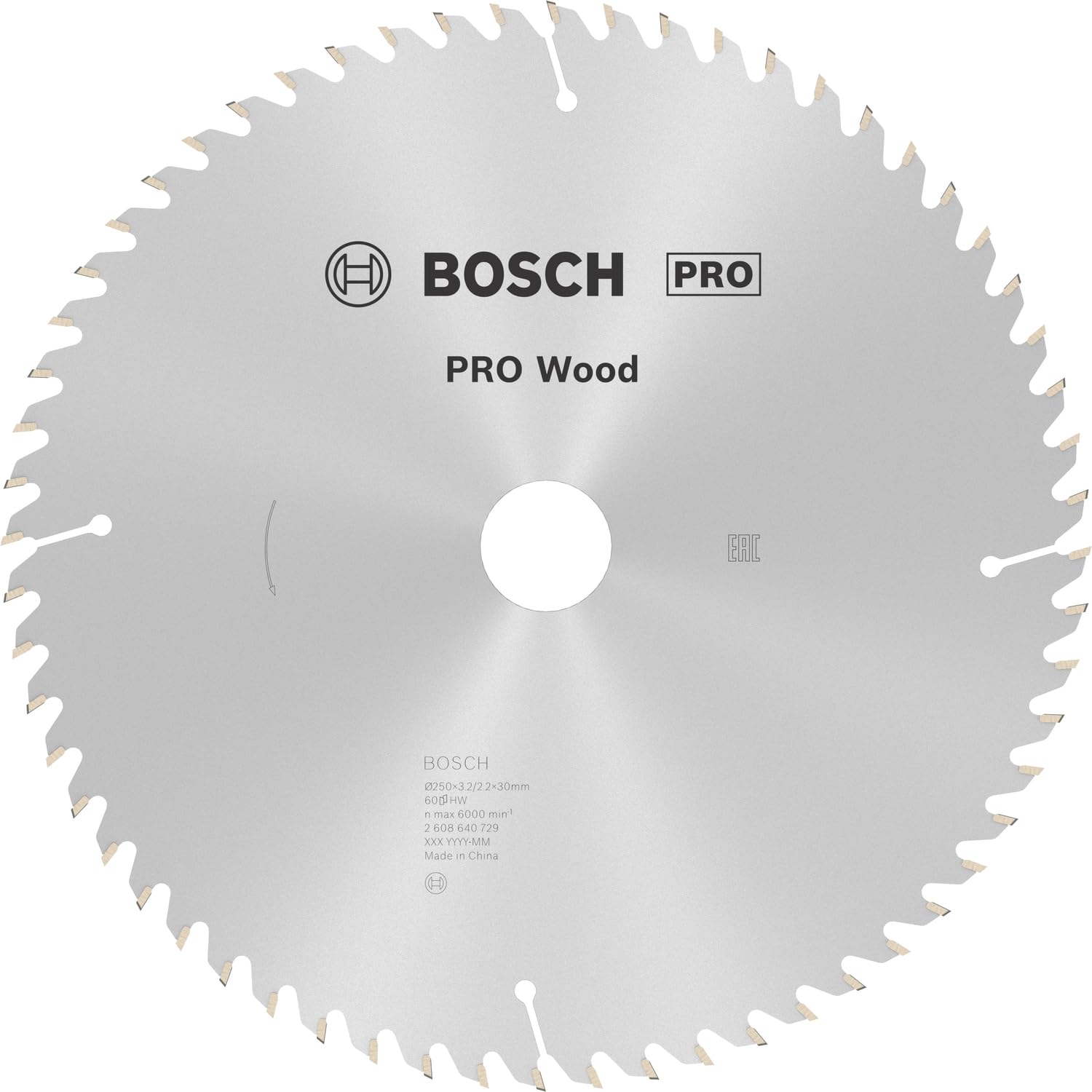 Bosch 1x PRO Wood Circular Saw Blade for Corded Hand-Held Circular Saws (for Softwood, Hardwood, Ø mm, Professional Accessory Hand-Held Circular Saw)