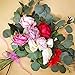 Supla 3 Pcs Faux Eucalyptus Leaves Spray Artificial Seeded Silver Dollar Eucalyptus Leaves Branches in Grey Green 25.5