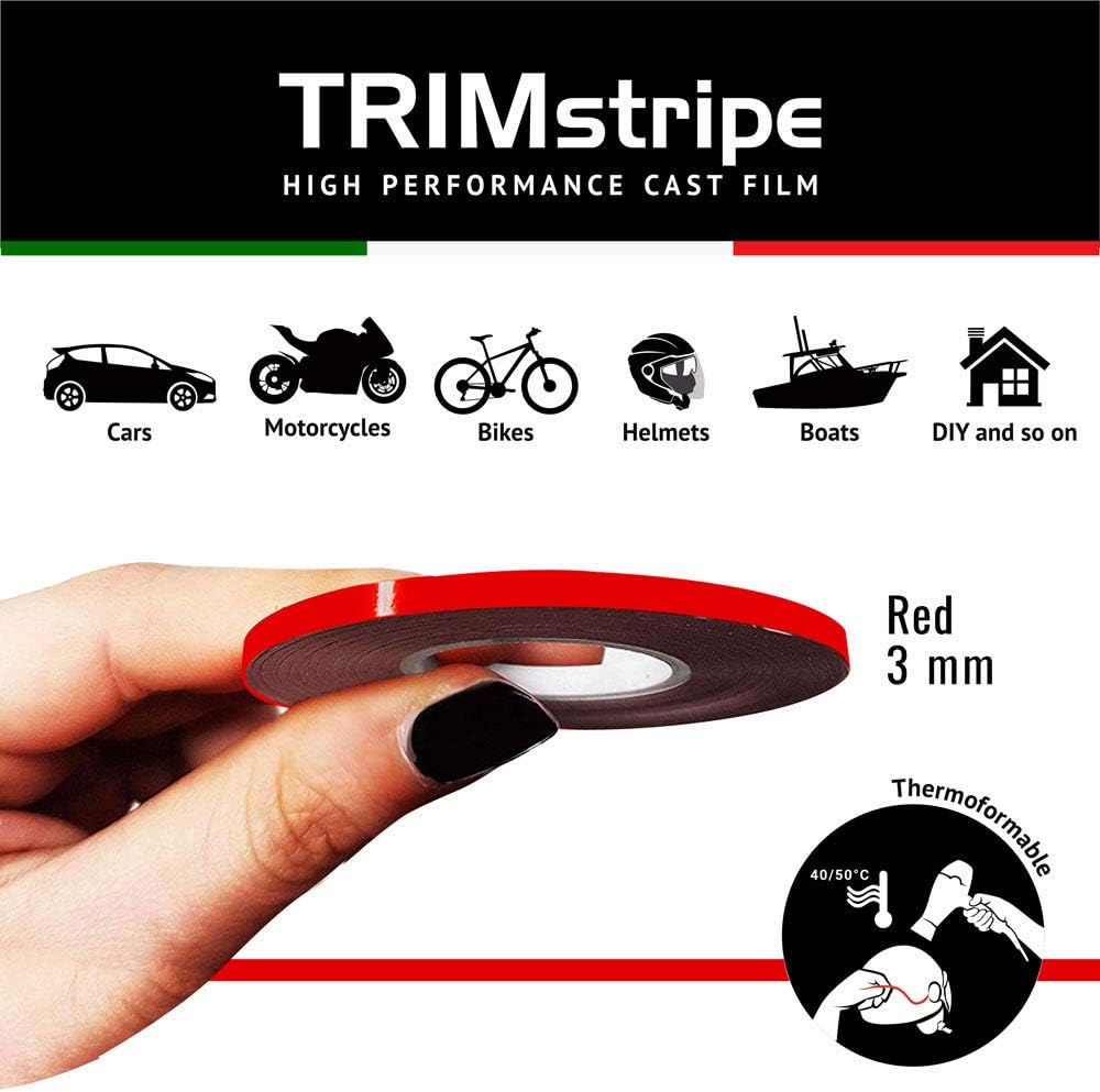 4R Quattroerre.it 10453 Trim Stripes Adhesive Strips for Cars Red, 3 mm x 10 mt, 3 mm x 10 meters - Image 3