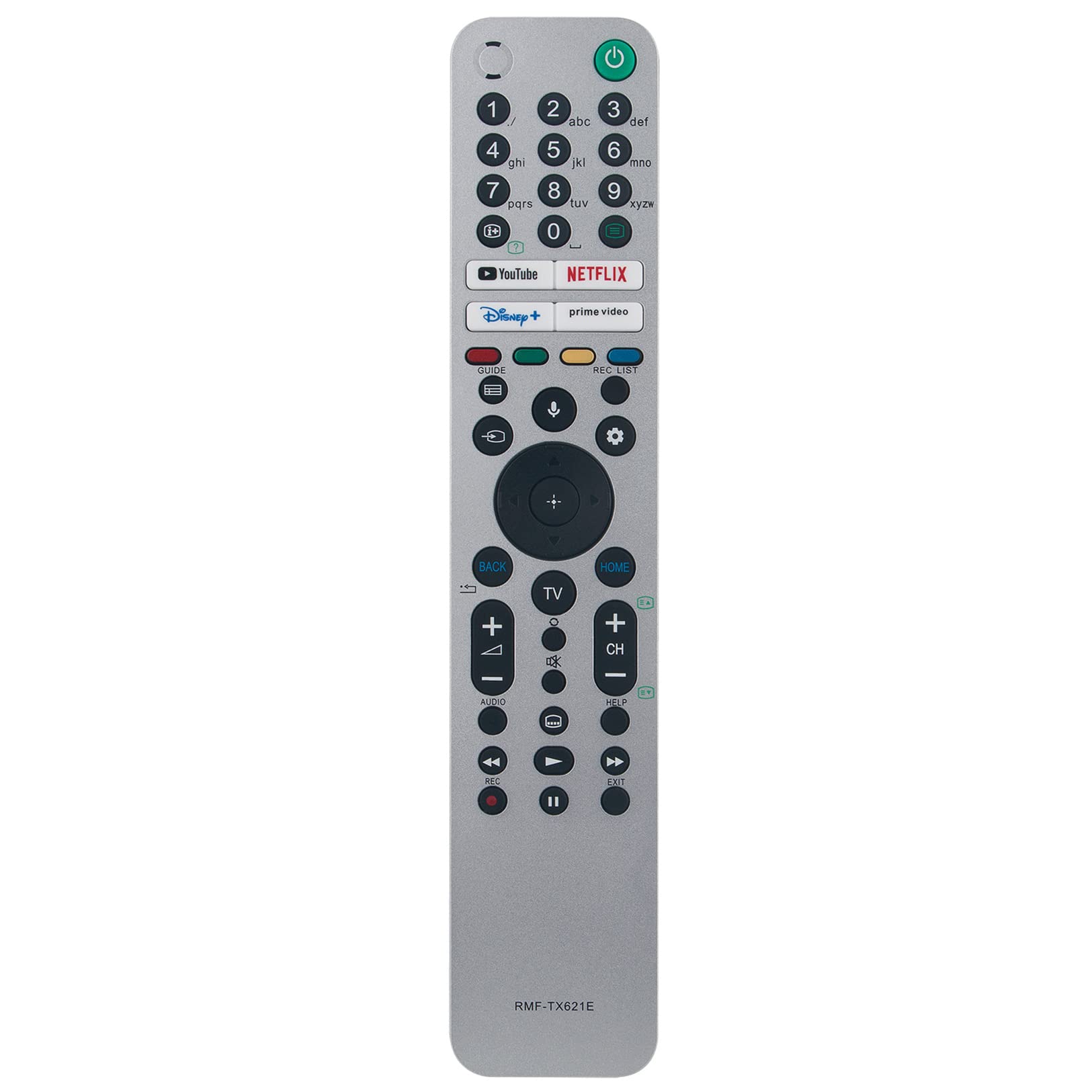 VINABTY RMF-TX621E Replacement Voice Remote Fit for Sony 4K 8K Bravia TV A80J A84J A90J W800 X75 X75A X80AJ X80J X81J X85J X86J X89J X90J X91J X92 X94J X95J Z9J Z9J