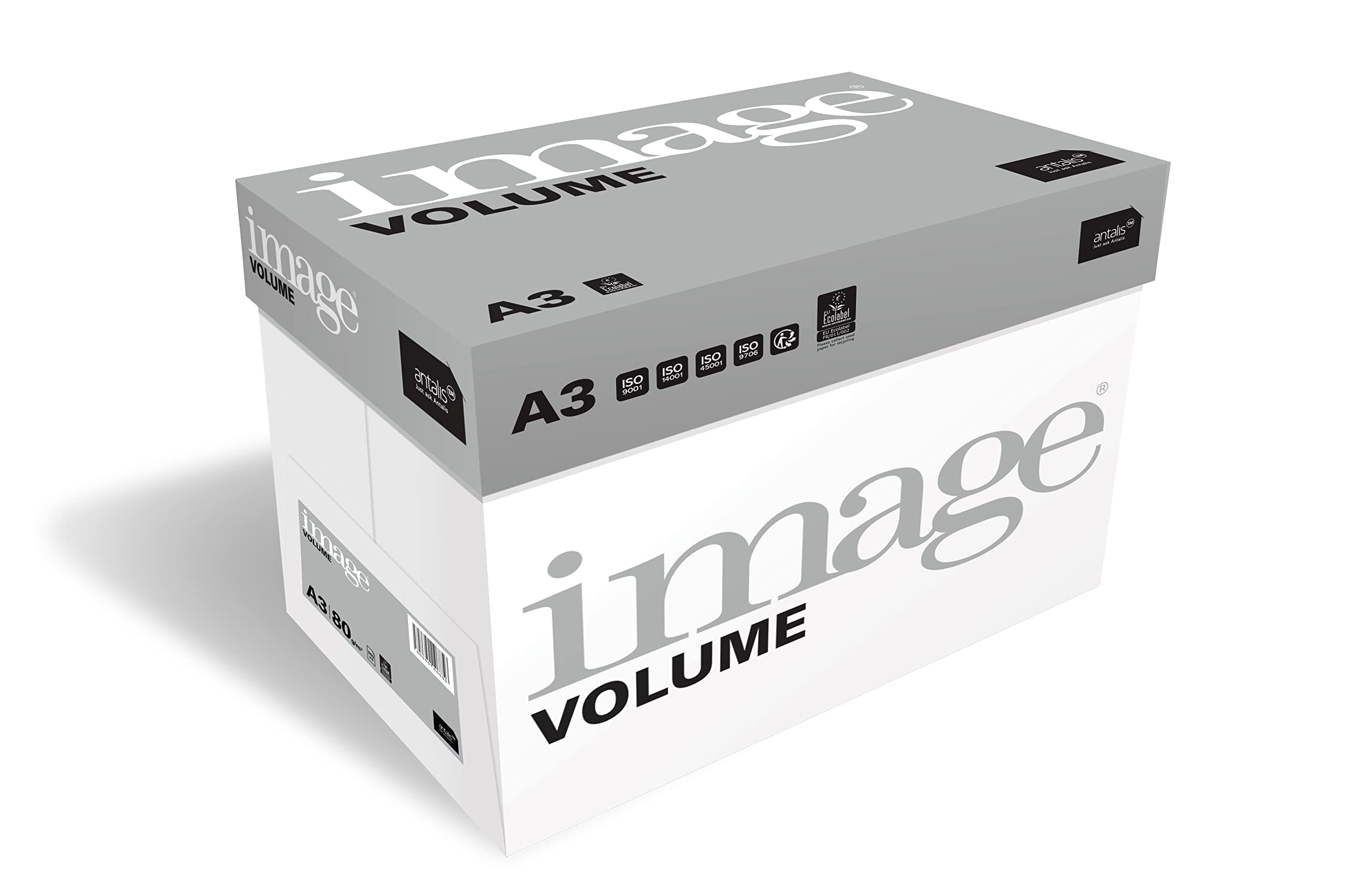 IMAGE A3 Paper Volume 80gsm, 420x297mm, 2500 Sheets/5rm/BX, Uncoated, Recyclable, European Ecolabel certified